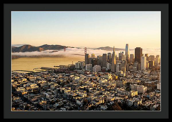 San Francisco Skyline At Golden Hour