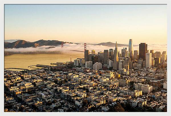 San Francisco Skyline At Golden Hour