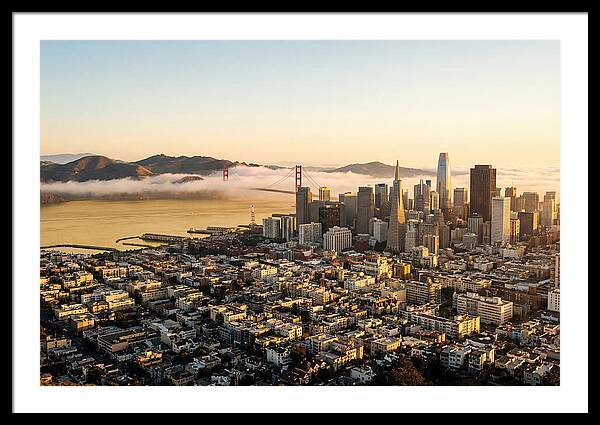San Francisco Skyline At Golden Hour