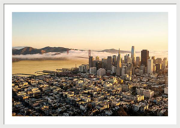 San Francisco Skyline At Golden Hour
