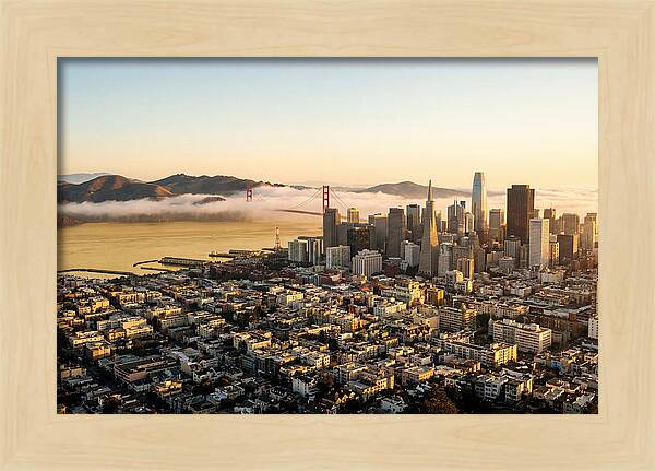 San Francisco Skyline At Golden Hour
