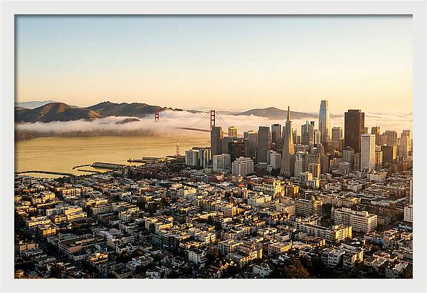 San Francisco Skyline At Golden Hour