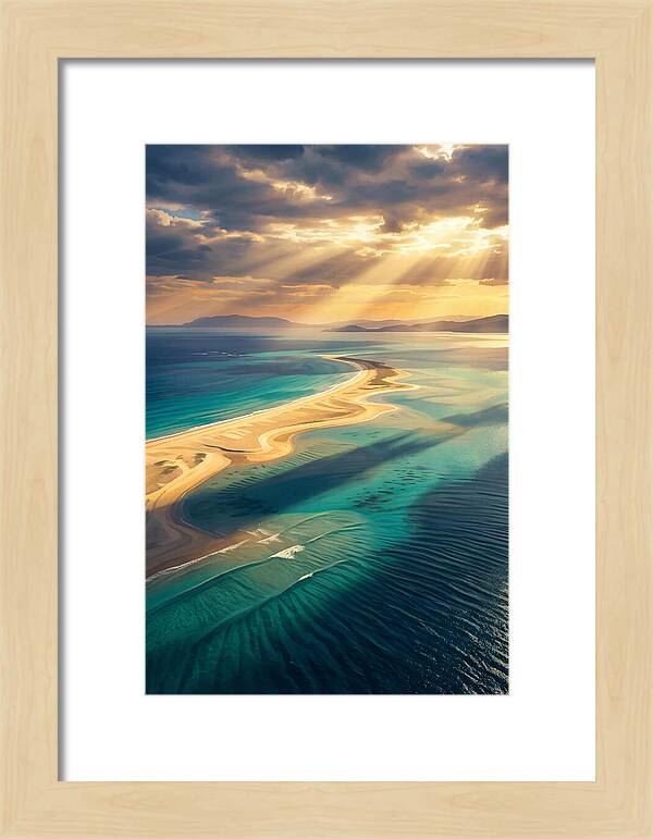 Sand Bar Extending Into Shallow Turquoise