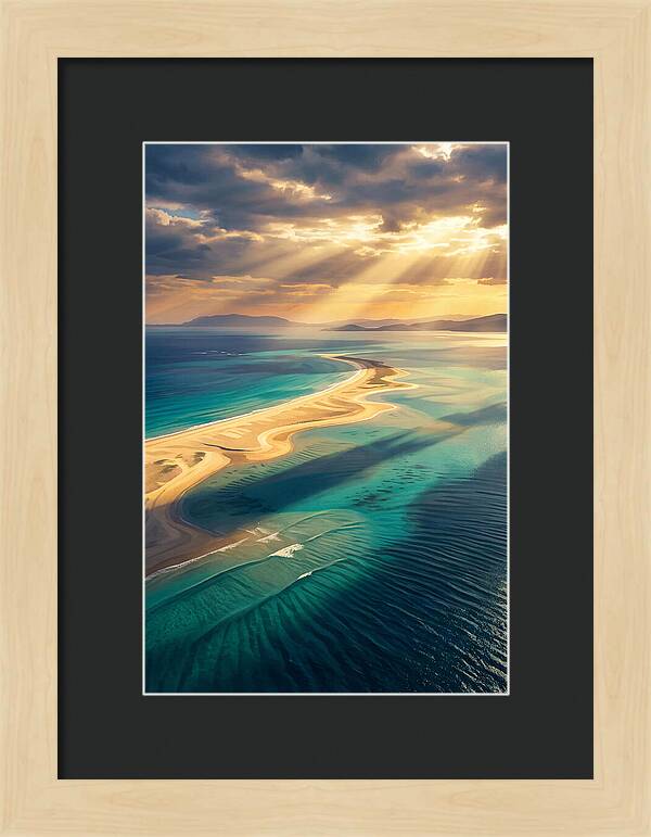 Sand Bar Extending Into Shallow Turquoise