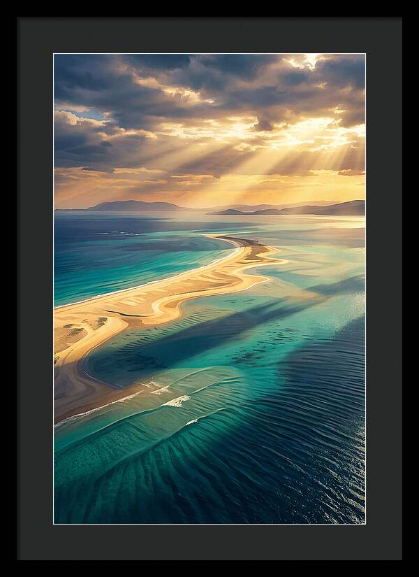Sand Bar Extending Into Shallow Turquoise