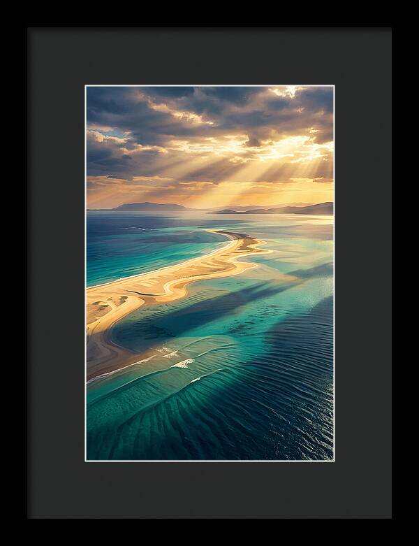 Sand Bar Extending Into Shallow Turquoise