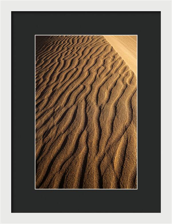 Sand Dune Patterns Under Sunlight
