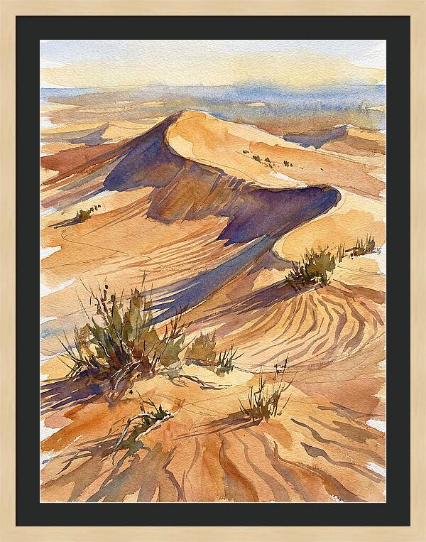 Sand Dunes At Dusk