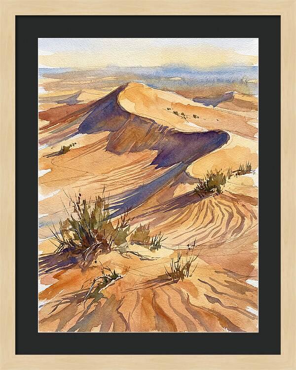 Sand Dunes At Dusk