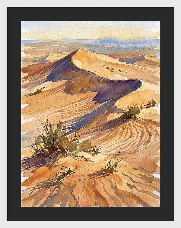Sand Dunes At Dusk