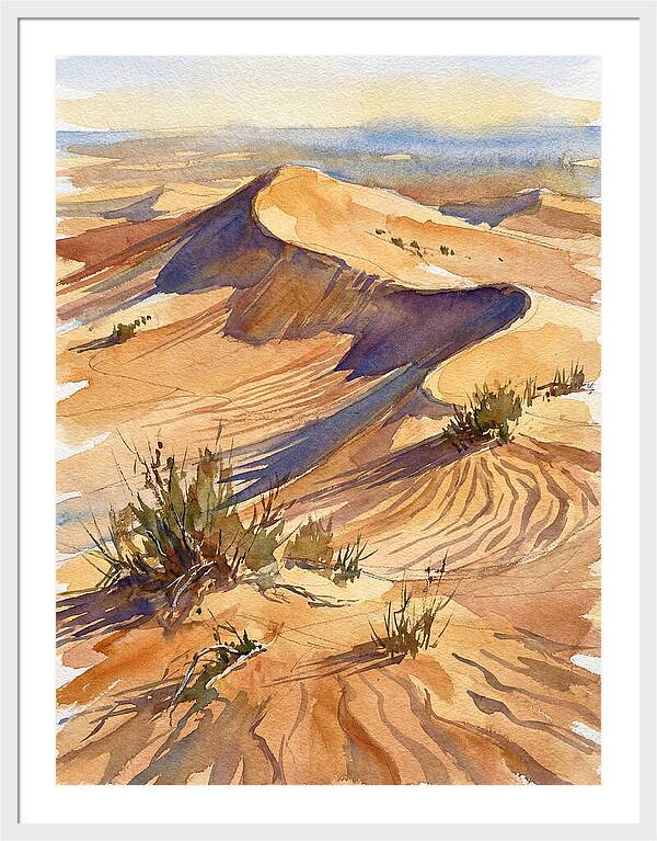 Sand Dunes At Dusk