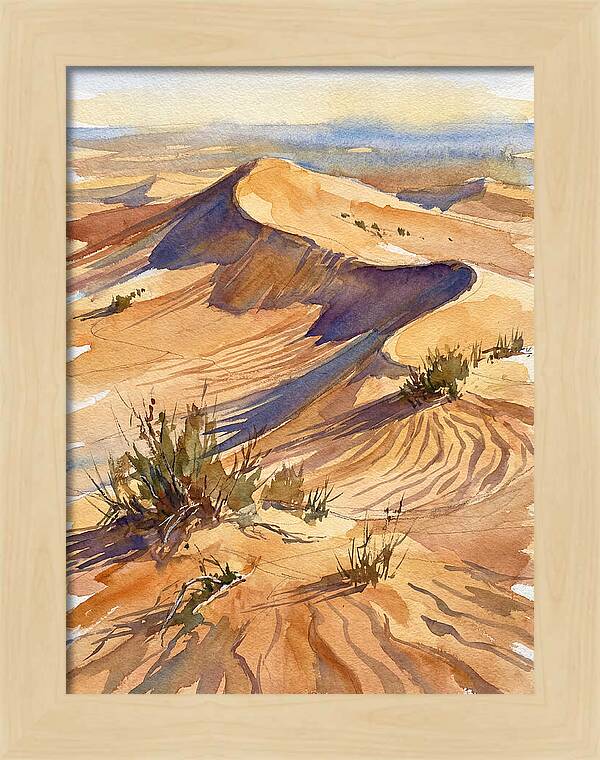 Sand Dunes At Dusk