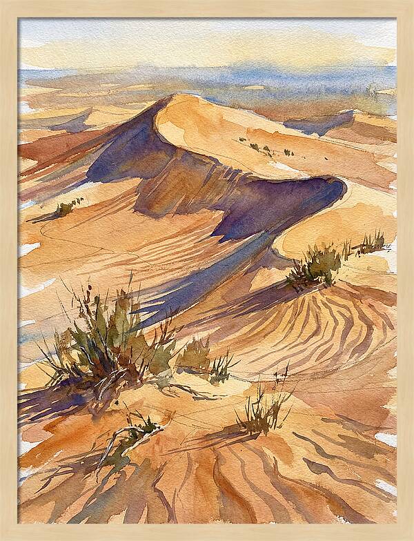 Sand Dunes At Dusk