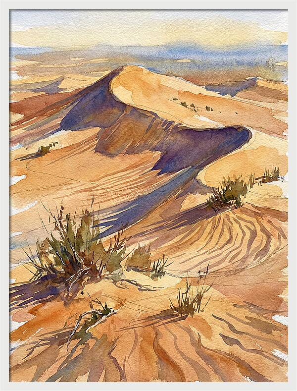 Sand Dunes At Dusk