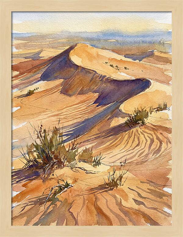 Sand Dunes At Dusk