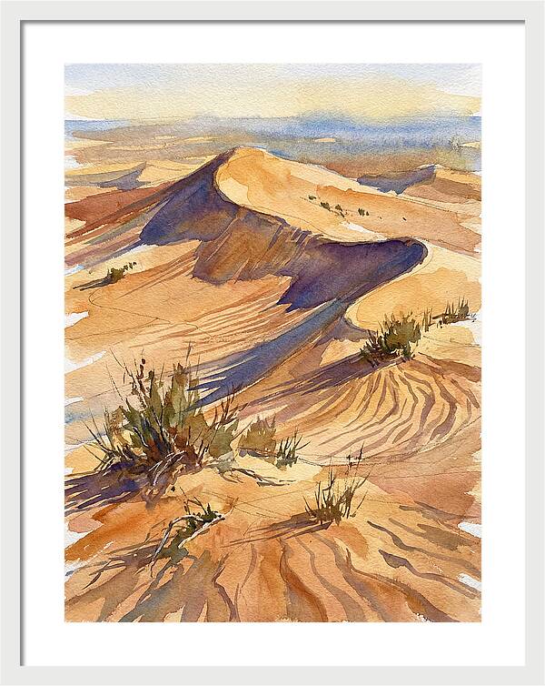Sand Dunes At Dusk