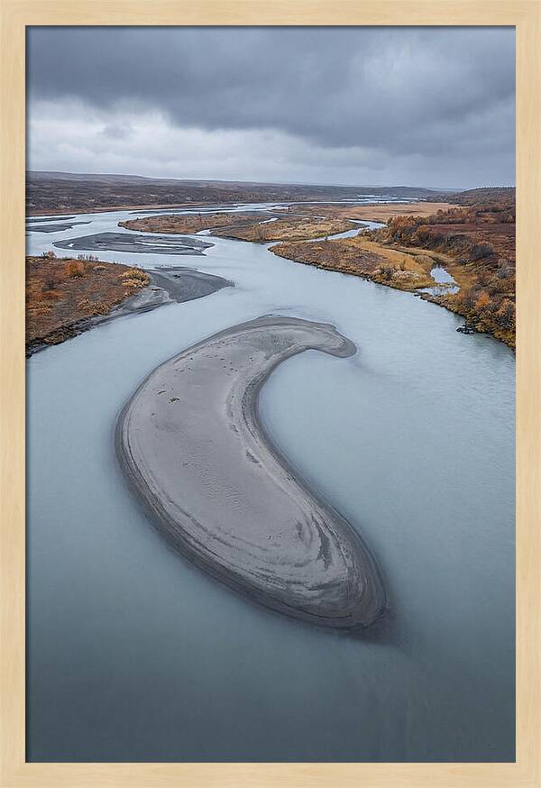Sand Island In Braided River