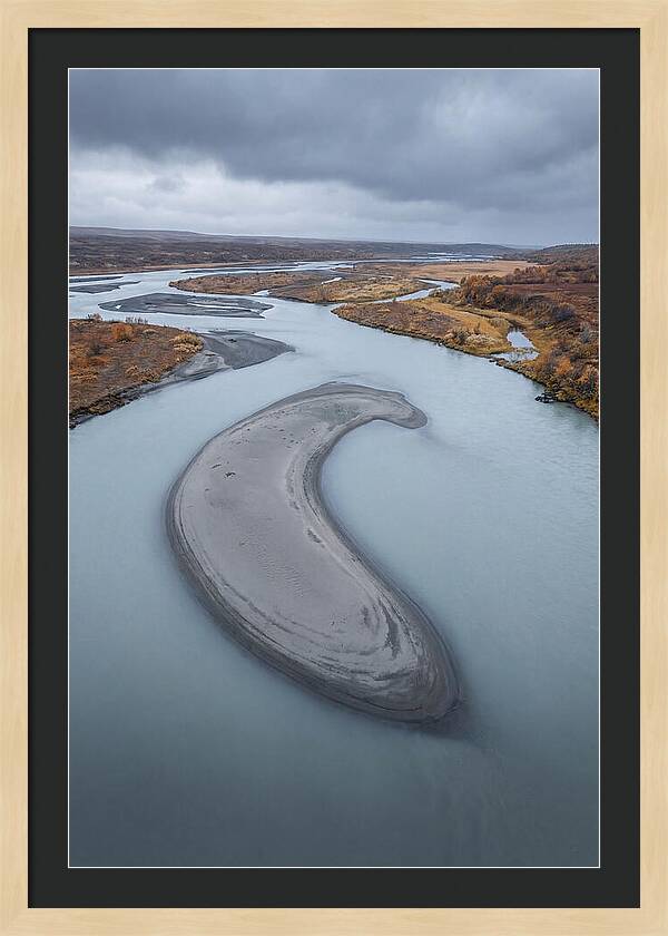 Sand Island In Braided River