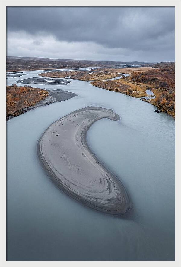 Sand Island In Braided River