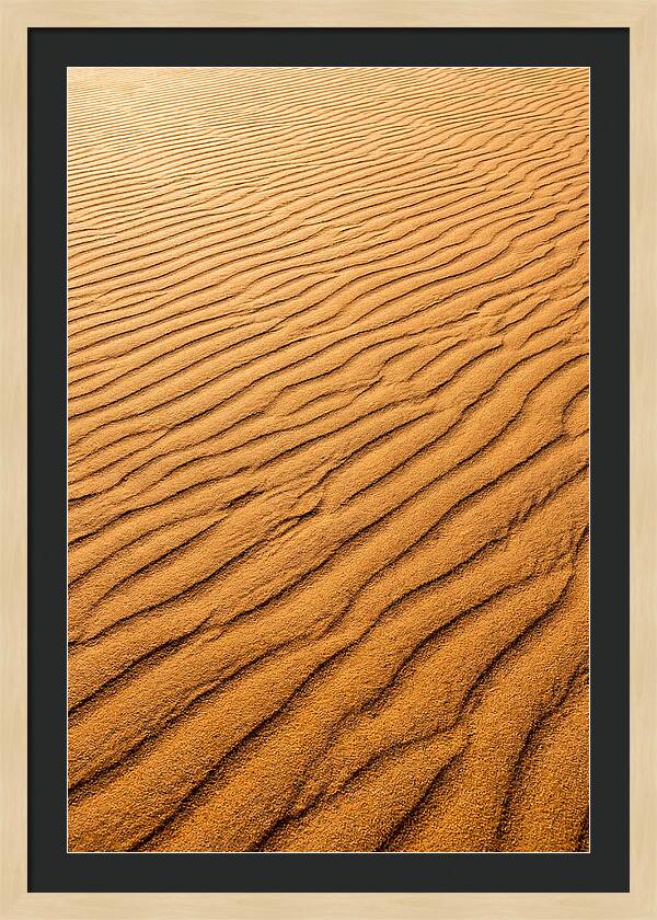 Sand Ripple Patterns In Golden Tones