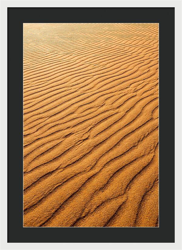 Sand Ripple Patterns In Golden Tones