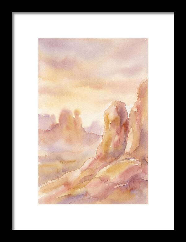 Sandstone Formations Glowing At Sunset