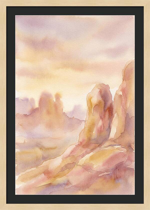 Sandstone Formations Glowing At Sunset