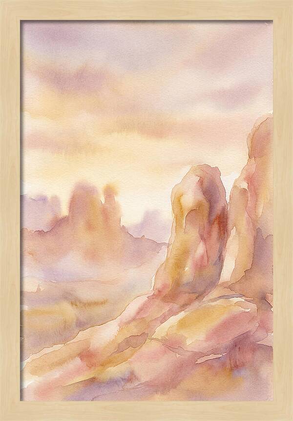 Sandstone Formations Glowing At Sunset