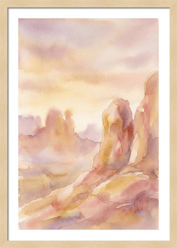 Sandstone Formations Glowing At Sunset
