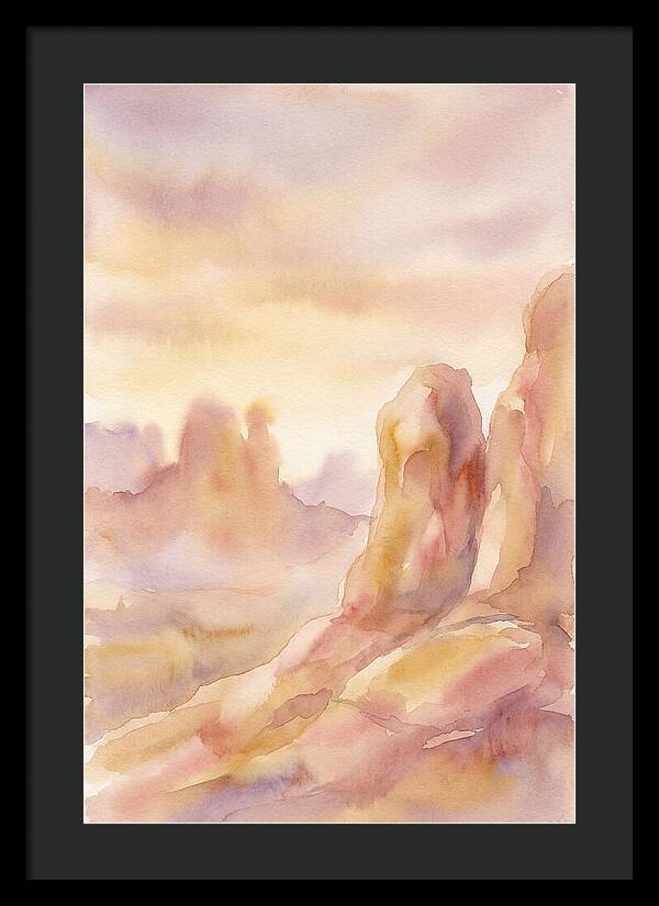 Sandstone Formations Glowing At Sunset