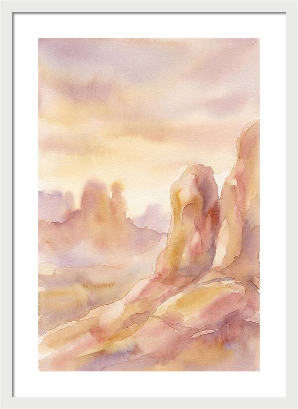 Sandstone Formations Glowing At Sunset