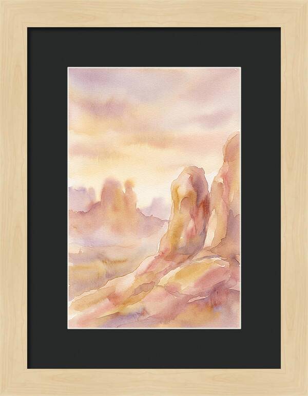 Sandstone Formations Glowing At Sunset