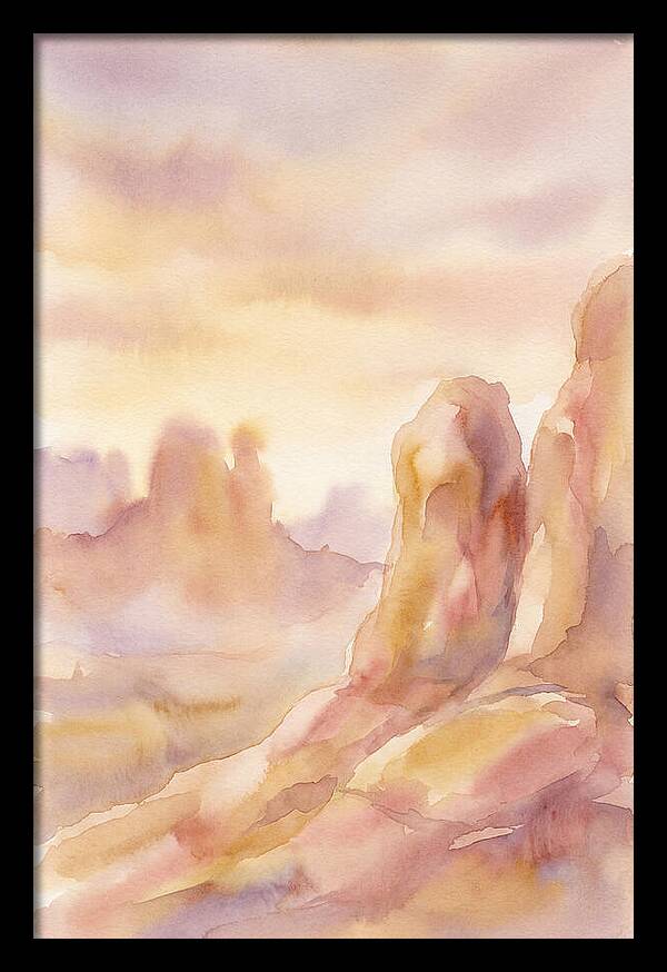 Sandstone Formations Glowing At Sunset