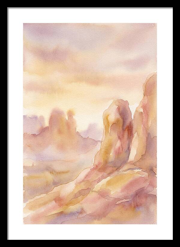Sandstone Formations Glowing At Sunset