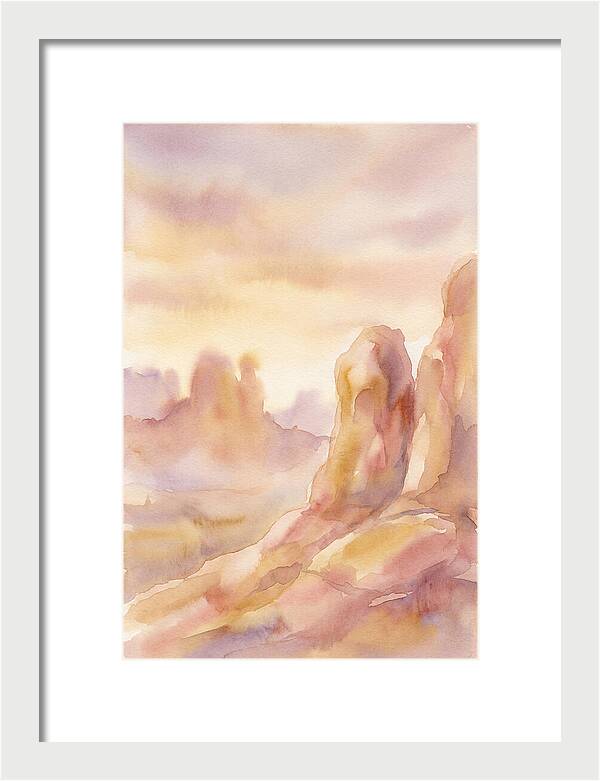 Sandstone Formations Glowing At Sunset