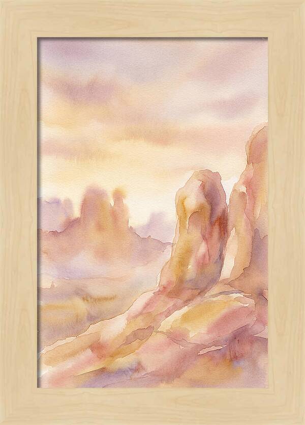 Sandstone Formations Glowing At Sunset