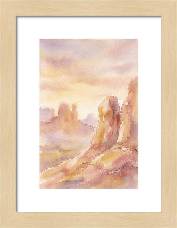 Sandstone Formations Glowing At Sunset