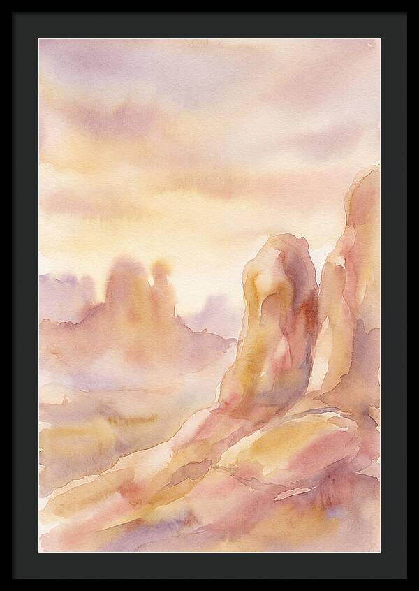 Sandstone Formations Glowing At Sunset