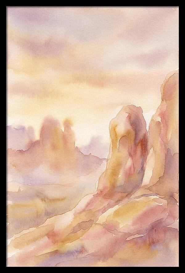 Sandstone Formations Glowing At Sunset