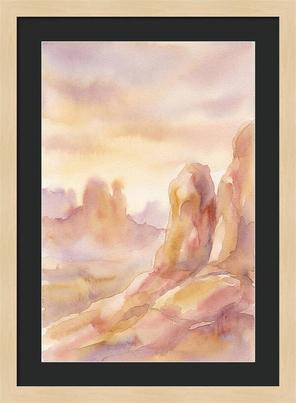 Sandstone Formations Glowing At Sunset