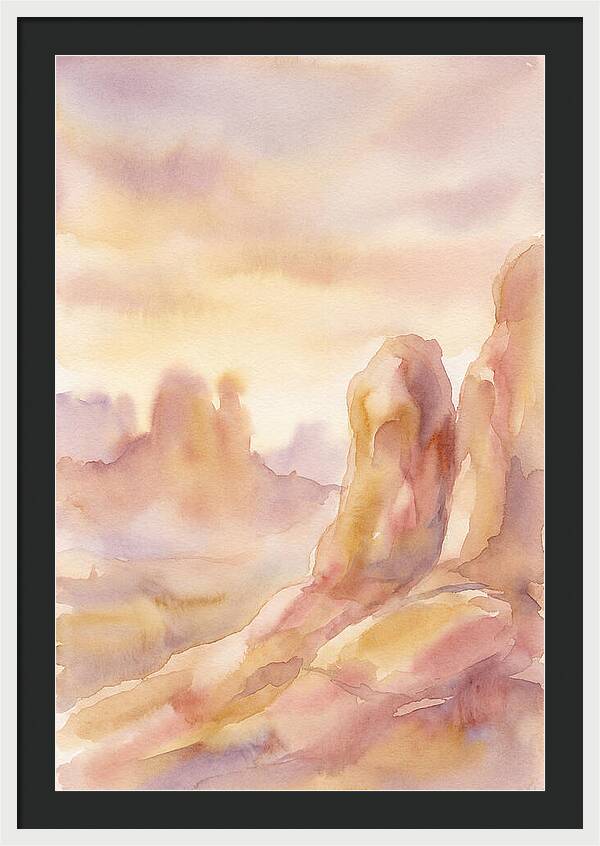 Sandstone Formations Glowing At Sunset
