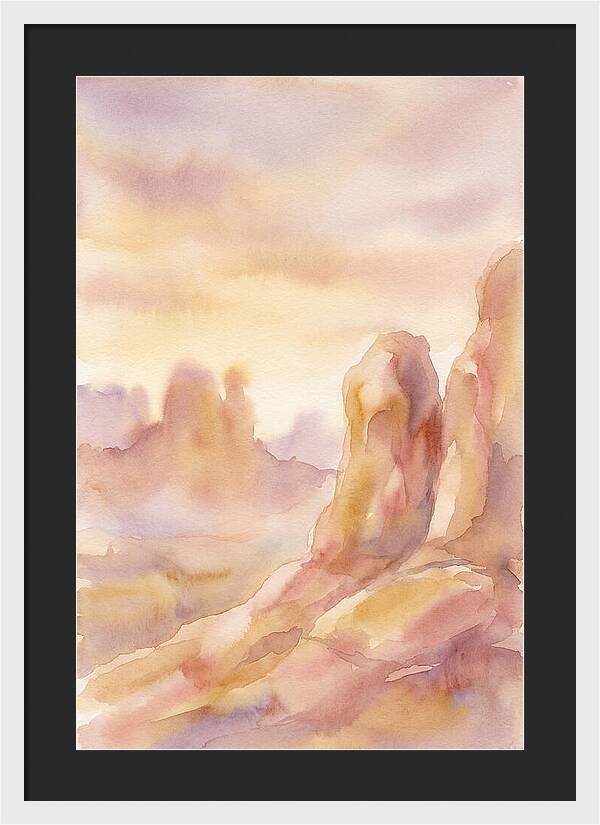Sandstone Formations Glowing At Sunset