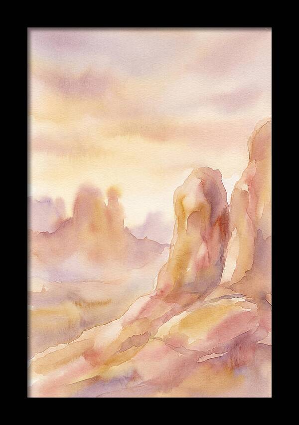 Sandstone Formations Glowing At Sunset