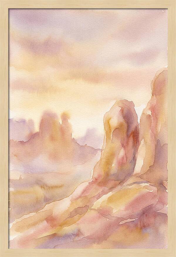 Sandstone Formations Glowing At Sunset