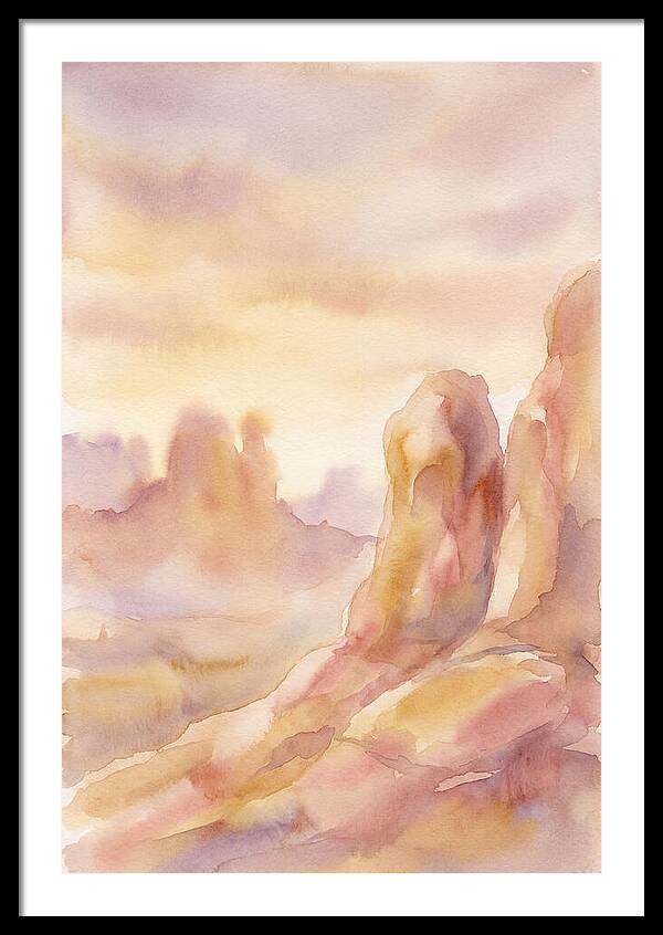 Sandstone Formations Glowing At Sunset