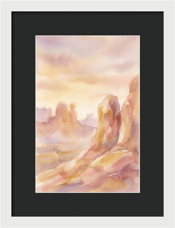 Sandstone Formations Glowing At Sunset