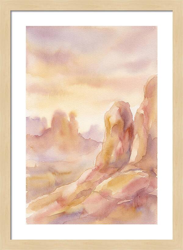 Sandstone Formations Glowing At Sunset