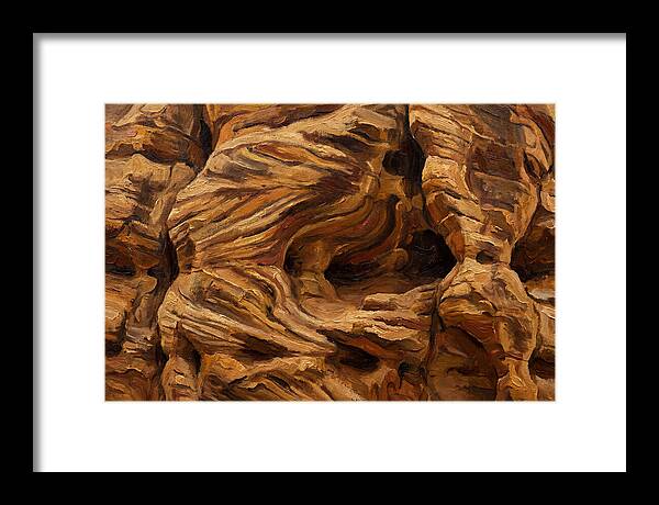 Sandstone Striations In Warm Tones