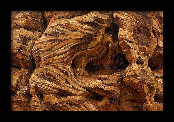 Sandstone Striations In Warm Tones