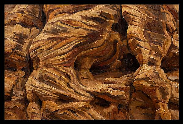 Sandstone Striations In Warm Tones